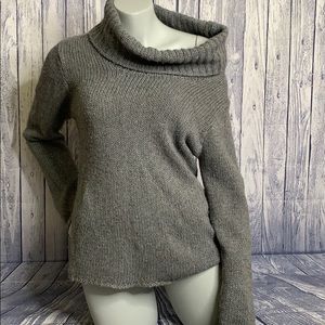 Banana Republic Grey Cowl Neck Bell Sleeve Sweater